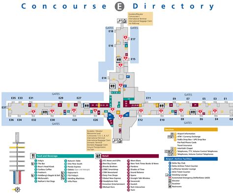 Atlanta Airport Terminal S Map